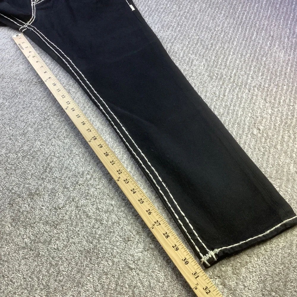 True Religion Super T Rocco Relaxed Skinny Jeans Black Rinse Mens 34 x 31 NWT